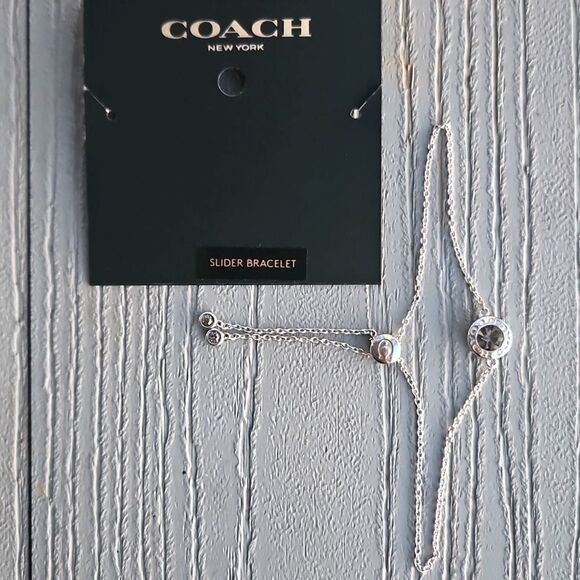 COACH ADJUSTABLE SLIDER BRACELET MSRP $78 NEW silver - Picture 6 of 16